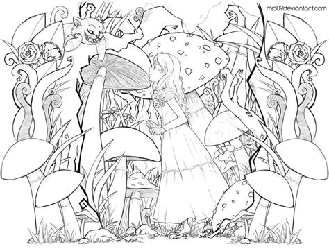 Alice In Wonderland Lineart By Dwainio Free Download Deviantart Coloring Books Disney