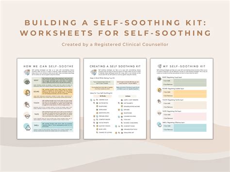 Self Soothing Kit Builder Therapeutic Worksheets For Calming Etsy