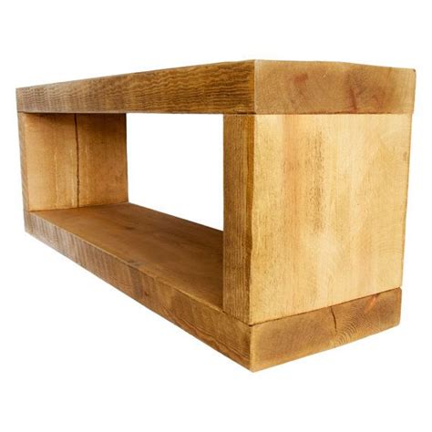 Floating Rectangle Shelf Made From Chunky Solid Wood In Our Etsy