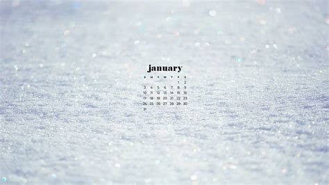 January 2021 Calendar Desktop Wallpaper