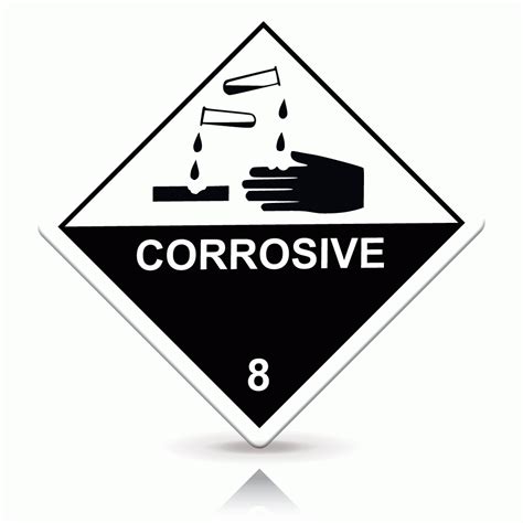 Buy Corrosive 8 Labels Hazard Warning Diamonds