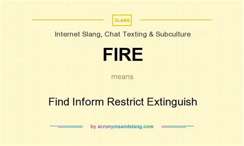 Fire Find Inform Restrict Extinguish In Internet Slang Chat Texting And Subculture By