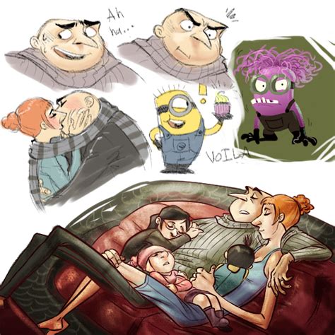 Despicable Sketchdump By Skellagirl On Deviantart Gru And Lucy Despicable Me Gru Animated