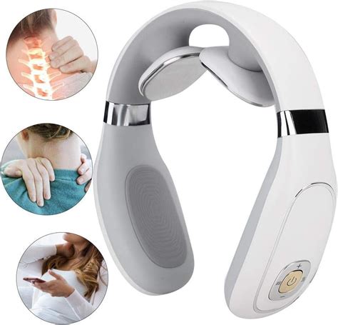 Portable Neck Massager Intelligent Electric Cervical Vertebra Massager Pulse Hot Compress