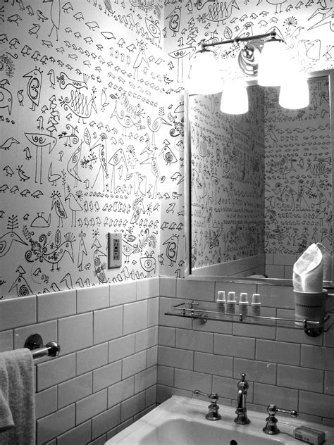 Whimsical Wallpaper Bathroom Wallpaper Modern Funky Bathroom