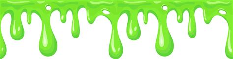 Seamless Dripping Slime Repeatable Cartoon Mucus Green Goo Drip Sticky
