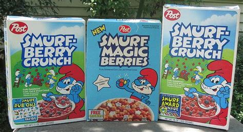 Smurf Berry Crunch And Smurf Magic Berries Cereal Crunch Cereal