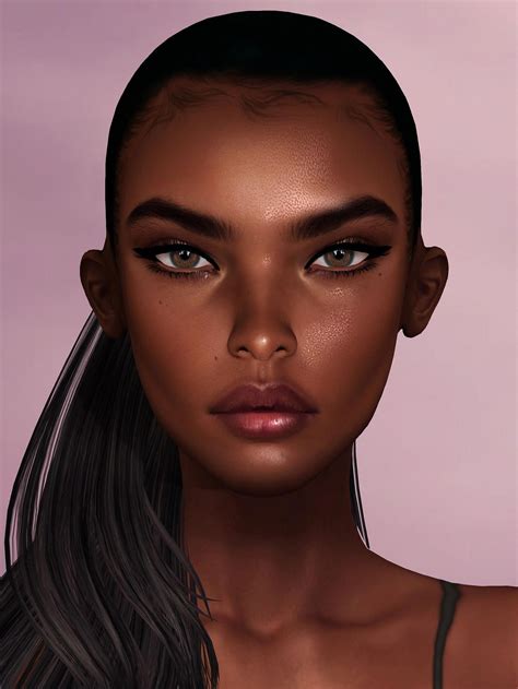 Pontytail Sims 4 Cc Hair Black Girl 001