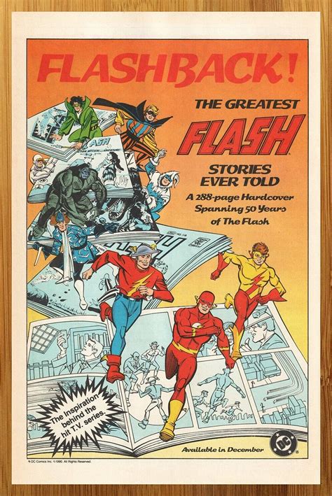 Dc Comics The Greatest Flash Stories Ever Told Print Ad Poster