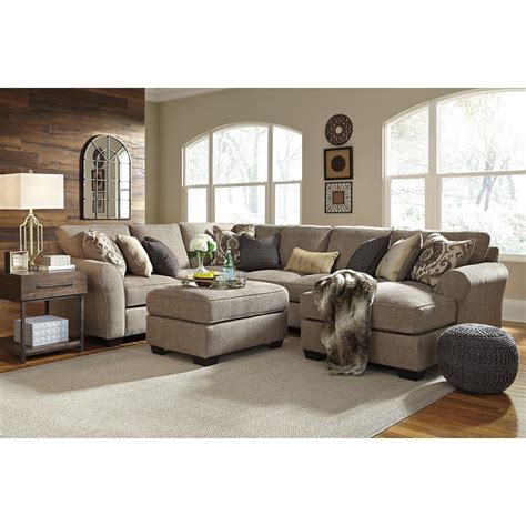 Benchcraft By Ashley Pantomine Pkg010949 4 Piece Sectional With Ottoman