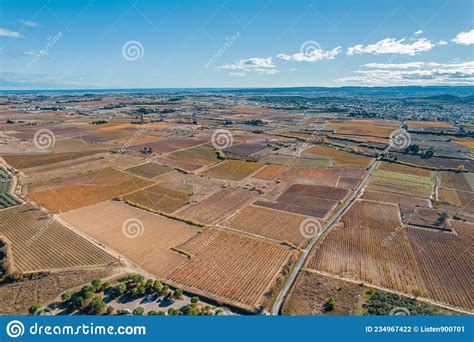 Aerial View Of The Rural Landscape In Southern France Stock Photo