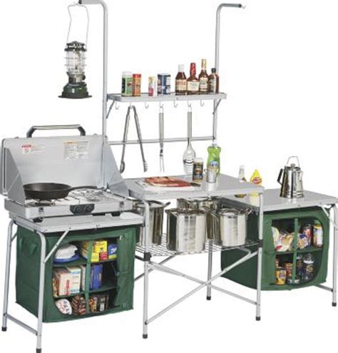 250 Outdoor Deluxe Portable Camping Kitchen With Pvc Sink