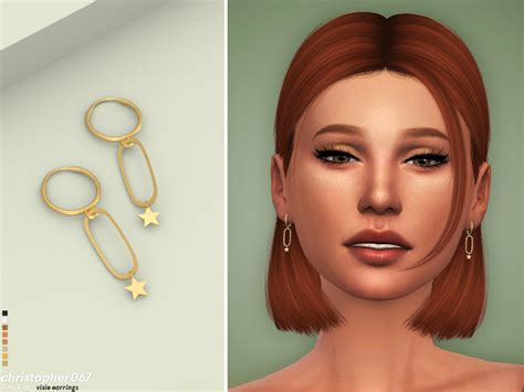 The Sims Resource Vixie Earrings Christopher067