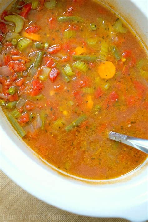 Your favorite superbowl dish got a healthy makeover. Easy Crock Pot Vegetable Beef Soup · The Typical Mom