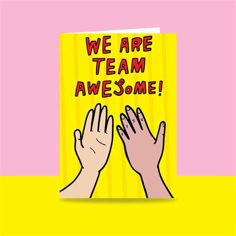 Greeting Card We Are Team Awesome Valentines Day Etsy Australia