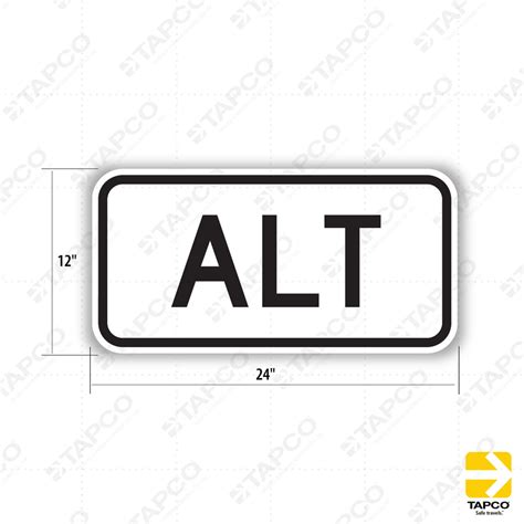 M4 1a Alt Sign Auxiliary Signs Tapco