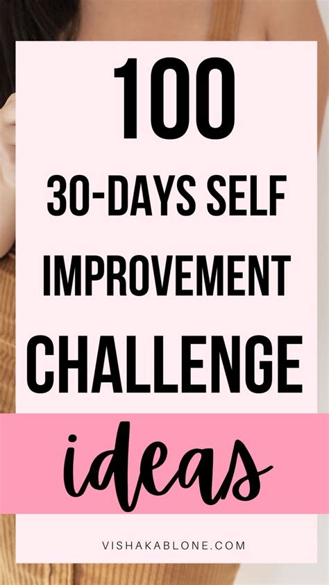 100 30 Days Self Improvement Challenge Ideas Self Improvement 30 Day