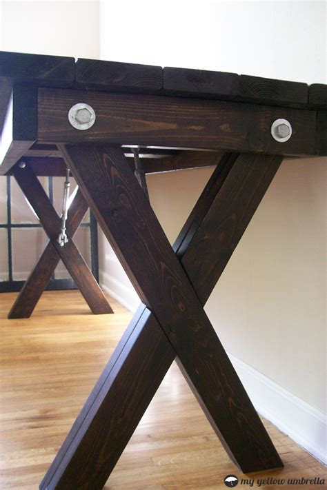This is a simple desk with drawers and straight legs made. DIY X-Desk | Alina Sewing + Design Co.