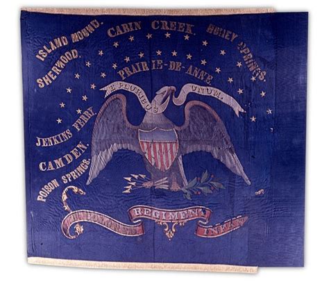 The First Kansas Colored Infantry Flag After Restoration Civil War