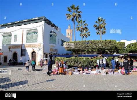 Mahdia Tunisia December 27 2019 The Friday Souk In The Medina With Whitewashed Traditional