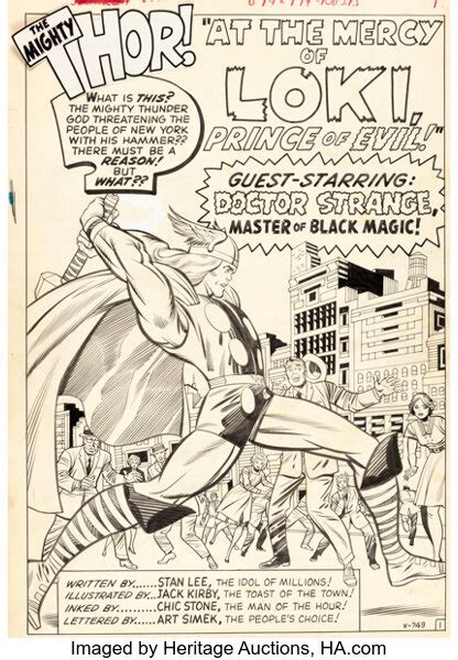 Thor Original Comic Book Art Compendiumpress