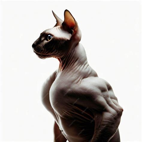 Premium Ai Image Sphynx Cat Muscle