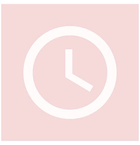 Cute Pink Aesthetic Clock Logo