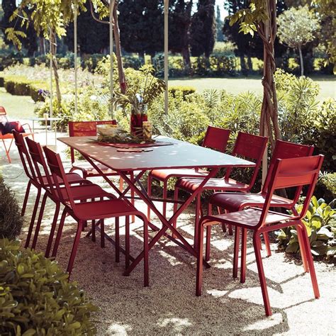 Salon de jardin Fermob 8 pers. : 1 table Cargo + 8 chaises ...