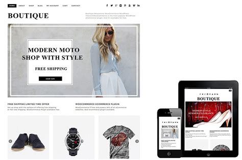 Boutique Woocommerce Theme Creative Wordpress Ecommerce Themes