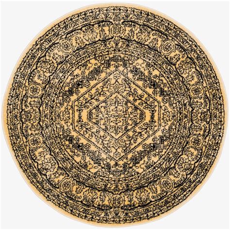 This master piece is tabriz. Safavieh Adirondack Gold/Black 4 ft. x 4 ft. Round Area Rug-ADR108H-4R - The Home Depot