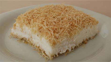 Kanafeh With Pudding Recipe Turkish Dessert Youtube