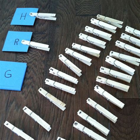 Matching Uppercase And Lowercase Letters Using Flash Cards And Clothes