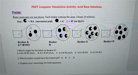 Place acids or bases in order of relative acidity or basicity. Phet Acids And Bases Worksheet - Acid Base Properties ...