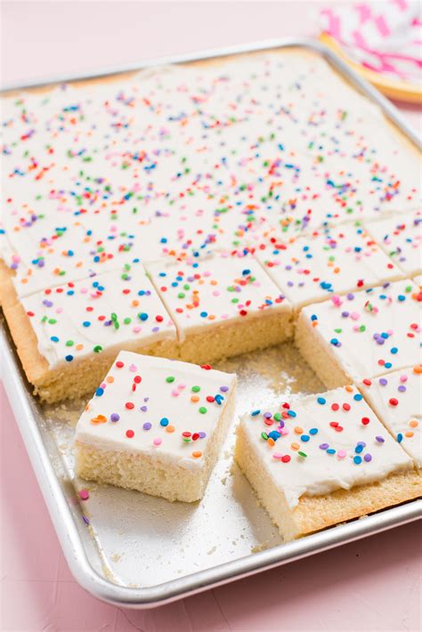 Recipe One Bowl Vanilla Sheet Cake With Sprinkles Kitchn