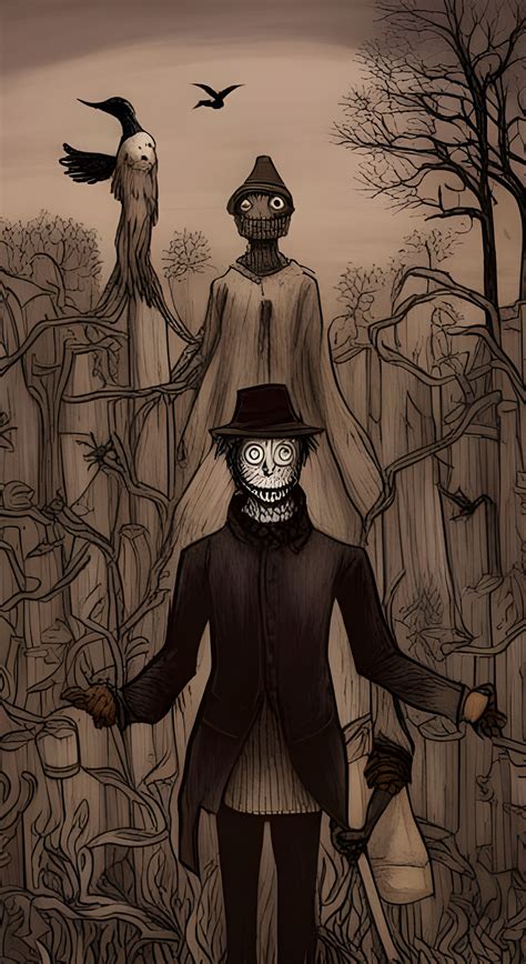 A Smiling Scarecrow Scares Away The Crows By Junji Ito And Charles