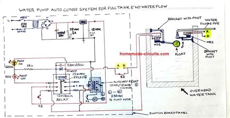 Float Switch Controlled Water Level Controller Circuit Homemade