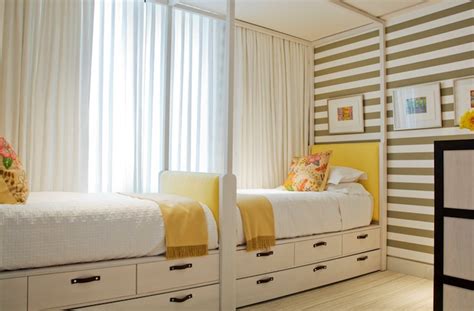 Yellow And Gray Girls Room Contemporary Girls Room