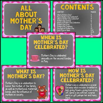 Mother's day was officially designated in which year: Mother's Day PowerPoint Editable (All About Mothers Day ...