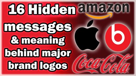 16 Hidden Messages & Meanings,behind Major Brand Logos - YouTube
