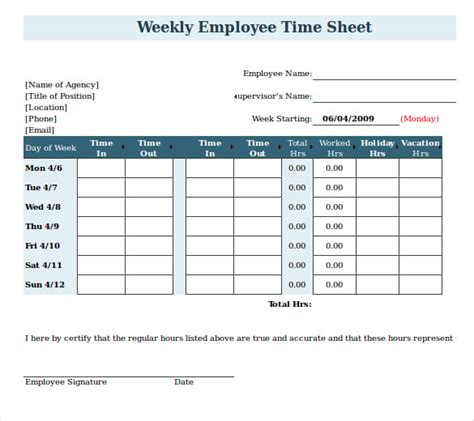 24+ Payroll Timesheet Templates & Samples - DOC, PDF, Excel