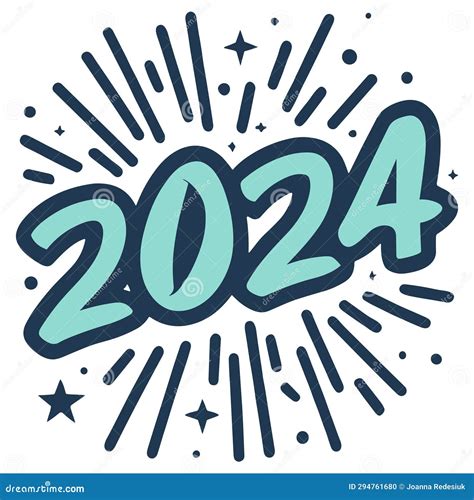 Vector Graphics For New Year 2024 Stock Illustration Illustration Of