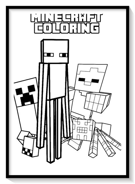 Minecraft Para Colorear Steve Dibujo Imágenes