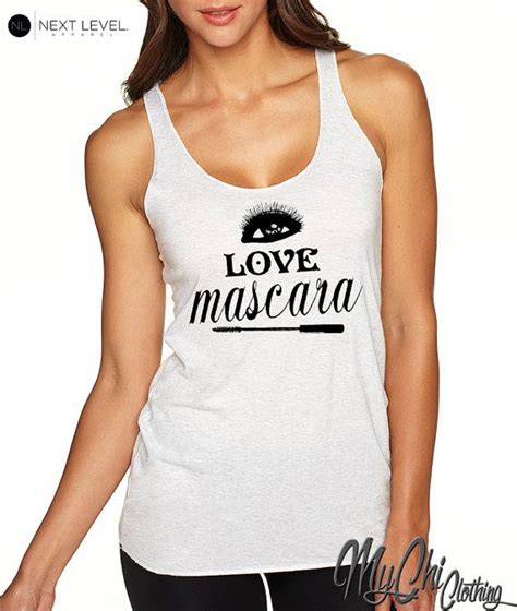 Love Mascara Racerback Workout Tank For Running Gym Yoga Fitness