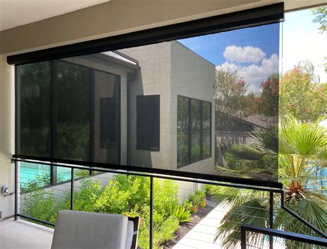 Motorized And Retractable Patio Screens Roll Up Patio Screens Houston