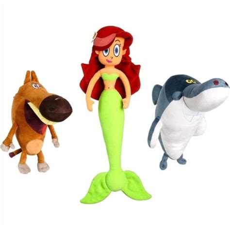 Zig And Sharko Plush Doll 3pk Marina Mermaid Shark Hyena Bundle Tv Series
