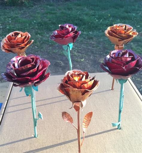 Copper Roses Forever Roses Metal Roses Metal Flowers Valentines Day