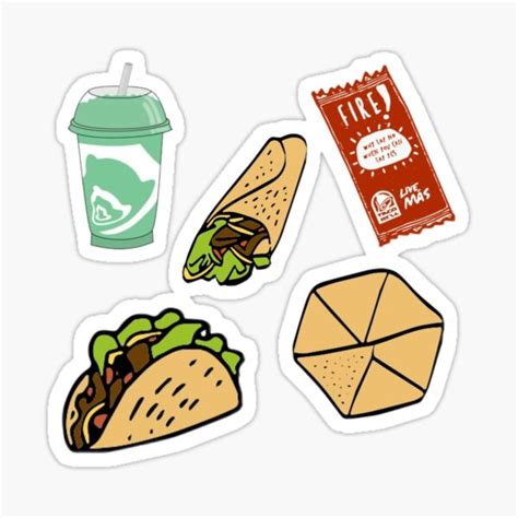Taco Bell Sticker For Sale By Hollieworley Redbubble