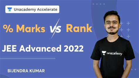 Marks Vs Rank For JEE Advanced 2022 Bijendra Kumar Accelerate