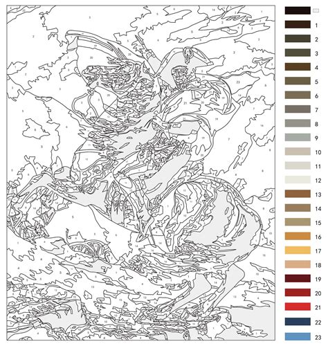 10 Best Paint By Number Printable Templates Abstract Coloring Pages