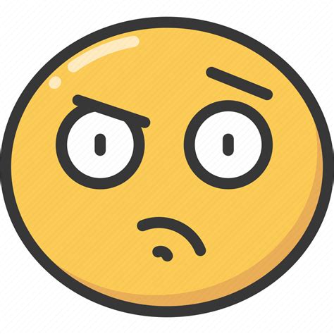 Curious Emoji Emoticon Face Suspicion Suspicious Icon Download